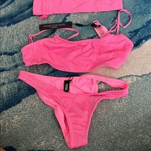 NWT - Triangl Swimwear Pink Sparkly Bikini